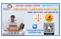 KỲ SINH HOẠT THỨ 58 (25/07/2021) - HIỂU ĐÚNG - LÀM ĐÚNG PHÁP LUẬT, NÂNG TẦM TƯ DUY – GIA TĂNG GIÁ TRỊ